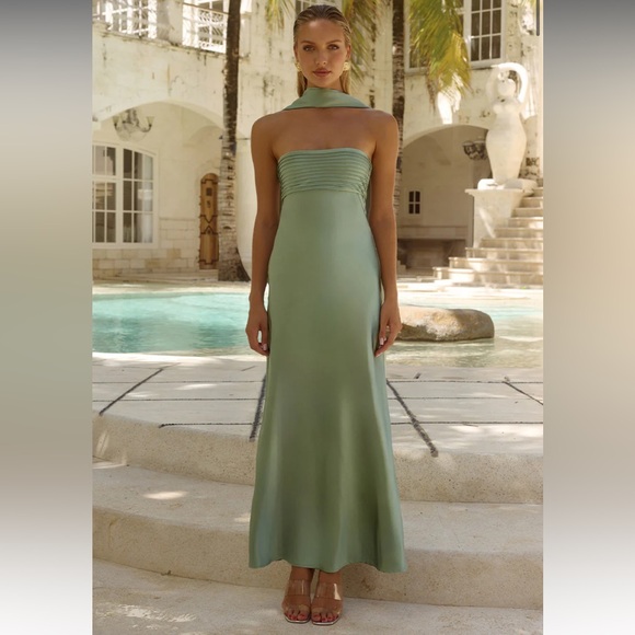 Runaway The Label Dresses & Skirts - Runaway The Label Elsa Maxi Dress in Sage